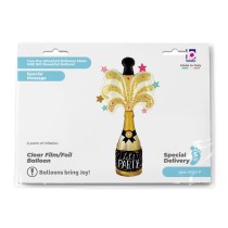 Palloncino in Foil 73" Air Filled Party Champagne Air Filled e Standups Grabo
