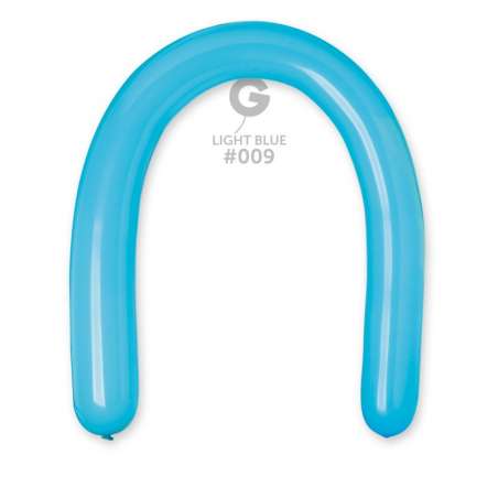 Palloncino in Lattice 3” Modellabile D6 Celeste "Light Blue 009" 50pz Gemar Standard Modellabili 3" D6