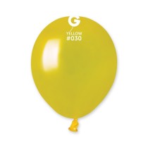 Palloncino in Lattice 5” AM50 Giallo Metallizzato "Yellow 030” 100pz Gemar Metallic 5" AM50