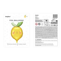 Palloncino in Foil 29" Super Shape Limone Sorridente "Lemon" Frutta