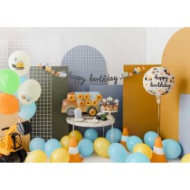Festone Happy Birthday Costruzioni Stradali 2mt Festa Tema Costruzioni Stradali