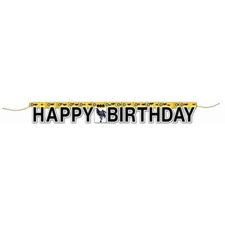 Festone Happy Birthday carta con Batman 2.10mt Festoni e Addobbi Personaggi