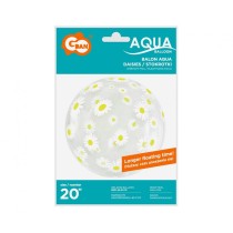 Palloncino in Elastico PVC 20" Crystal Balloon Margherita "Daisy" Bubble Generica