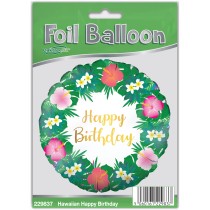 Palloncino in Foil 18" Festa Hawaiana Happy Birthday Palloncini in Foil Oaktree