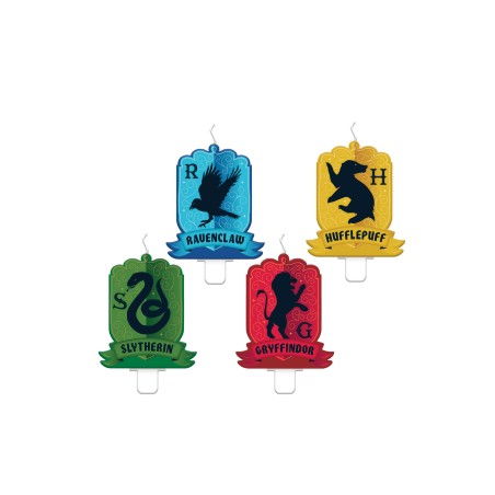 Candelina Harry Potter "Le 4 Casate" 4pz Harry Potter