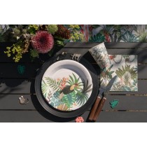 Piatto di Carta 22cm con Giungla Tropicale "Java" 10pz Giungla Tropicale "Java"