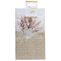 Tovagliolo di Carta 33x40cm Rettangolare Rattan Natural "Romance" 20pz Outlet Elegant