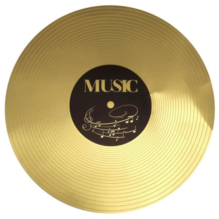 Sottopiatto di Carta 34cm Musica "Disque D'Or" 6pz Musica Disco d'Oro