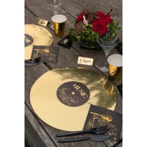 Bicchiere di Carta 270ml Musica Disco d'Oro "Disque d'Or" 10pz Musica Disco d'Oro