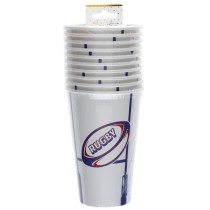 Bicchiere di Carta 500ml dello Sport Rugby 10pz Rugby