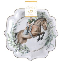 Piatto di Carta 21cm Sport Equitazione "Hippique" 10pz Equitazione "Hippique"