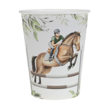 Bicchiere di Carta 270ml Sport Equitazione "Hippique" 10pz Equitazione "Hippique"