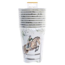 Bicchiere di Carta 270ml Sport Equitazione "Hippique" 10pz Equitazione "Hippique"