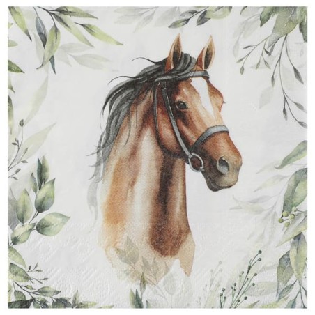 Tovagliolo di Carta 33x33cm Sport Equitazione "Hippique" 20pz Equitazione "Hippique"