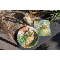 Bicchiere di Carta 270ml con Dinosauro "Dinosaure" 10pz Dinosauro "Dinosaure"