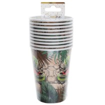 Bicchiere di Carta 270ml con Dinosauro "Dinosaure" 10pz Dinosauro "Dinosaure"