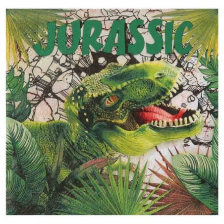 Tovagliolo di Carta 33x33cm con Dinosauro "Dinosaure" 20pz Dinosauro "Dinosaure"