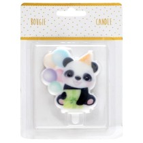Candelina Piatta sagomata Panda Panda e Koala