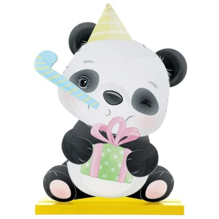 Centrotavola di Legno sagomato Panda 20cm Panda e Koala