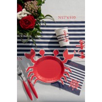 Bicchiere di Carta 270ml Tema Marino "Bord De Mer" 10pz A Bordo Mare