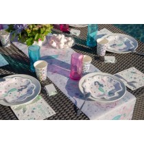 Piatto di Carta 23cm sagomato Conchiglia "Sirène" 10pz Conchiglia e Sirena "Sirène"