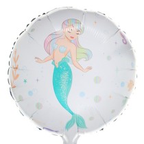 Palloncino in Foil 18" Sirena Iridescente "Sirène" Conchiglia e Sirena "Sirène"