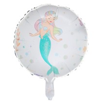 Palloncino in Foil 18" Sirena Iridescente "Sirène" Conchiglia e Sirena "Sirène"