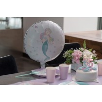 Palloncino in Foil 18" Sirena Iridescente "Sirène" Conchiglia e Sirena "Sirène"