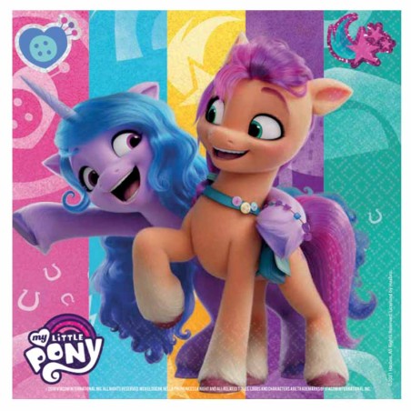 Tovagliolo di Carta 33x33cm con My Little Pony 16pz My Little Pony