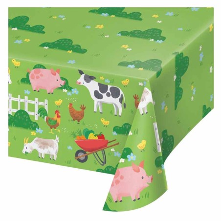 Tovaglia di Carta 137x259cm della Fattoria "Farm Animals" Fattoria