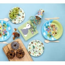 Tovagliolo di Carta 33x33cm Animali del Bosco "Woodland Birthday" 20pz Coordinati Tavola Maverick