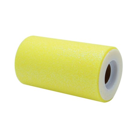 Tulle Scintillante Glitter Giallo 25MT Tulle Glitter