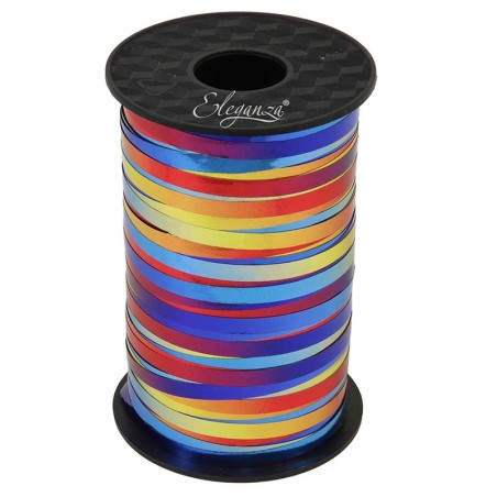 Nastrino Arcobaleno Metallizzato 5mm x 225mt Tulle e Nastrini Oaktree