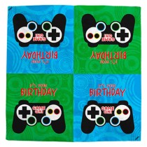 Tovagliolo di Carta 33x33cm Happy Birthday "Game Controller" 20pz Coordinati Tavola Maverick