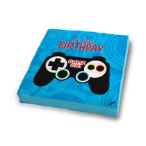 Tovagliolo di Carta 33x33cm Happy Birthday "Game Controller" 20pz Coordinati Tavola Maverick