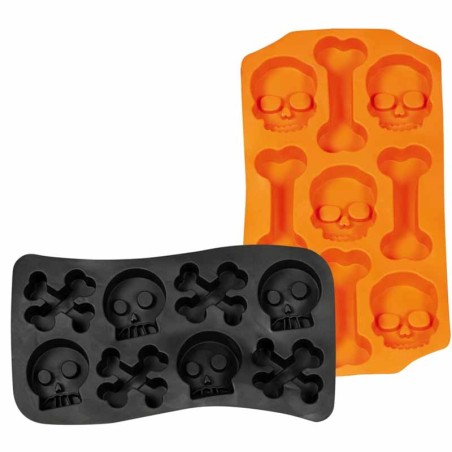 Stampi per Ghiaccio Teschio e Ossa "Halloween" Accessori Tavola Halloween