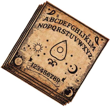 Tovagliolo di Carta 33x33cm di Halloween "Tavola Ouija" 20pz Tavola Ouija