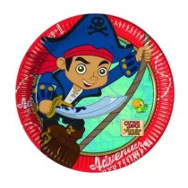 Piatto di Carta 18cm con Jake il Capitano 8pz Jake Il Pirata / Il Capitano