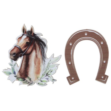 Decorazioni in Legno Equitazione "Hippique" 10pz Equitazione "Hippique"