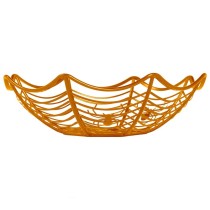 Contenitore Ragnatela Porta Caramelle Arancione Accessori Tavola Halloween