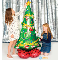 Palloncino in Foil 59" AirLoonz Albero Natale "Christmas Tree" Standups ad Aria "No Elio"