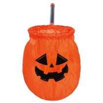 Secchiello con Asta Porta Caramelle Zucca Accessori Persona Halloween