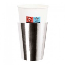 Bicchiere di Carta 250ml Argento "Silver" 8pz Argento