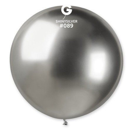 Palloncino in Lattice 31" GB30 Argento "Shiny Silver 089" Gemar Shiny "Round"