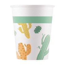 Bicchiere di Carta 200ml con Cactus 12pz Cactus e Lama