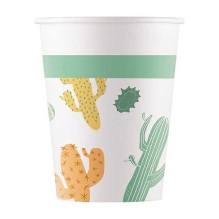 Bicchiere di Carta 200ml con Cactus 12pz Cactus e Lama