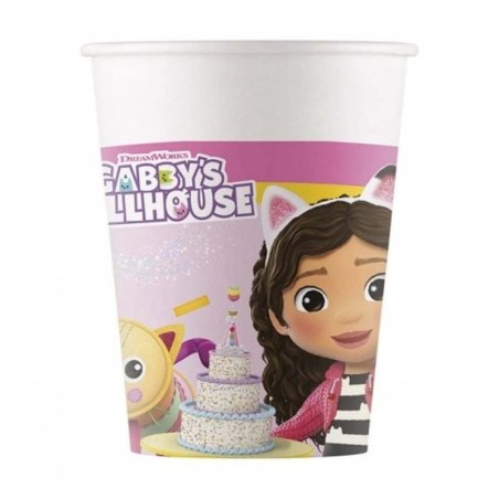 Bicchiere di Carta 200ml con Gabby's Dollhouse 8pz Gabby's Dollhouse
