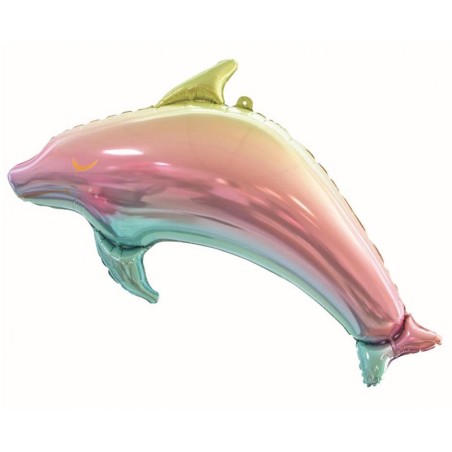 Palloncino in Foil 36" Super Shape Delfino Multicolor Ombre Pesci e Mare