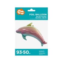 Palloncino in Foil 36" Super Shape Delfino Multicolor Ombre Pesci e Mare