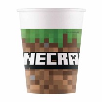 Bicchiere di Carta 200ml del Videogioco Minecraft 8pz Minecraft Party
